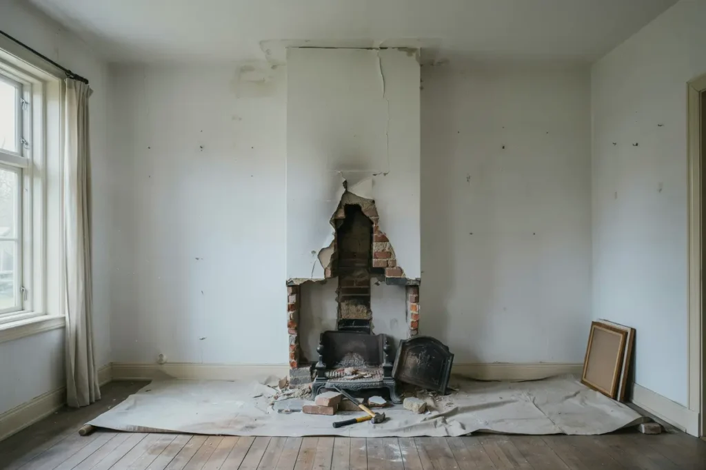 riva skorsten eller murad eldstad i villa vad g ller f r s kerhet anm lan och terst llning